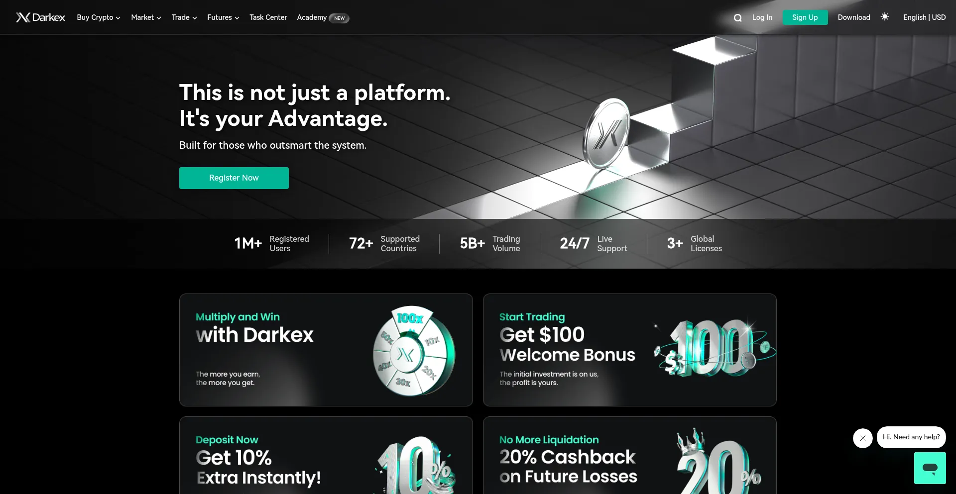 Darkex.com Screenshot