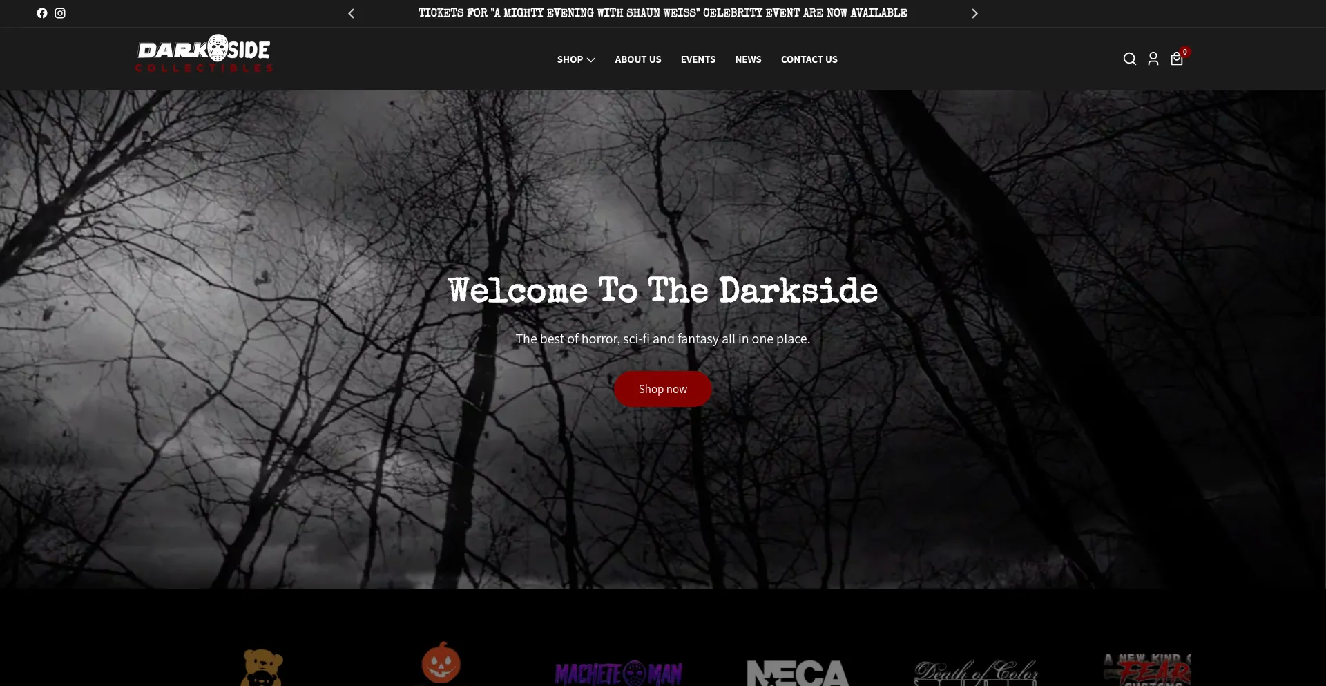 Darksidecollectibles.net Screenshot