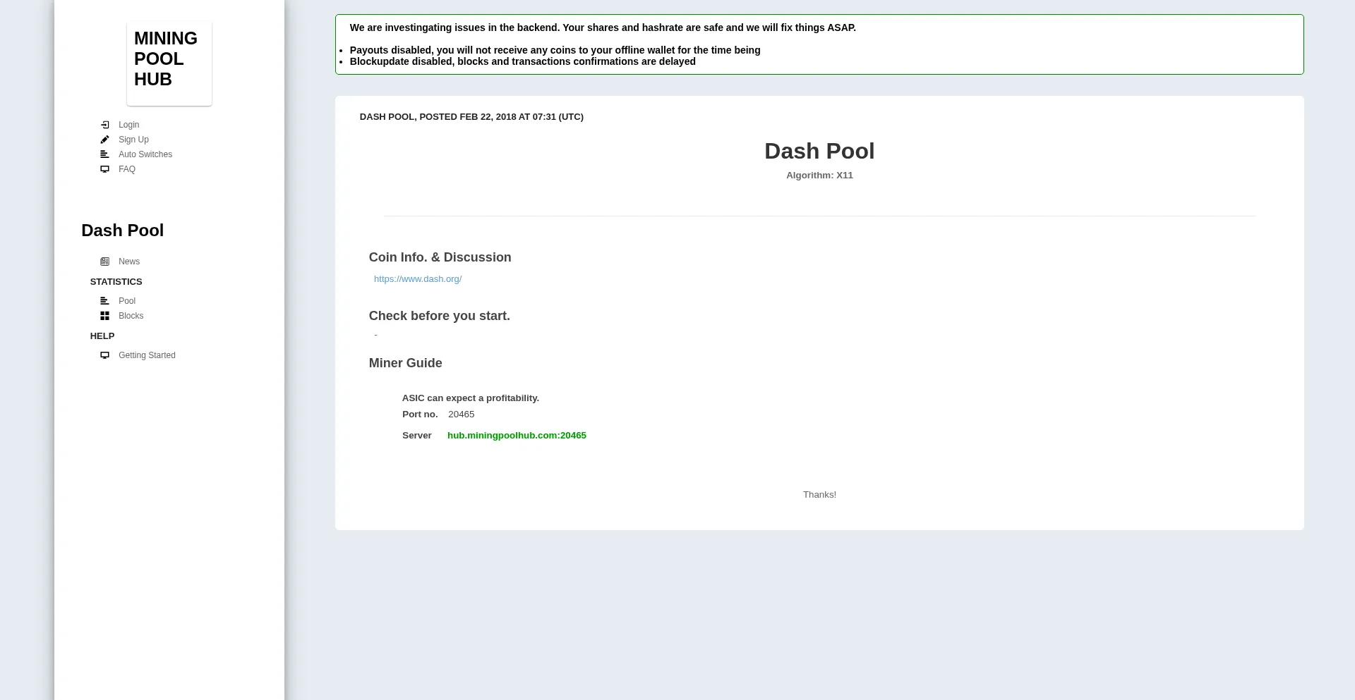 Dash.miningpoolhub.com