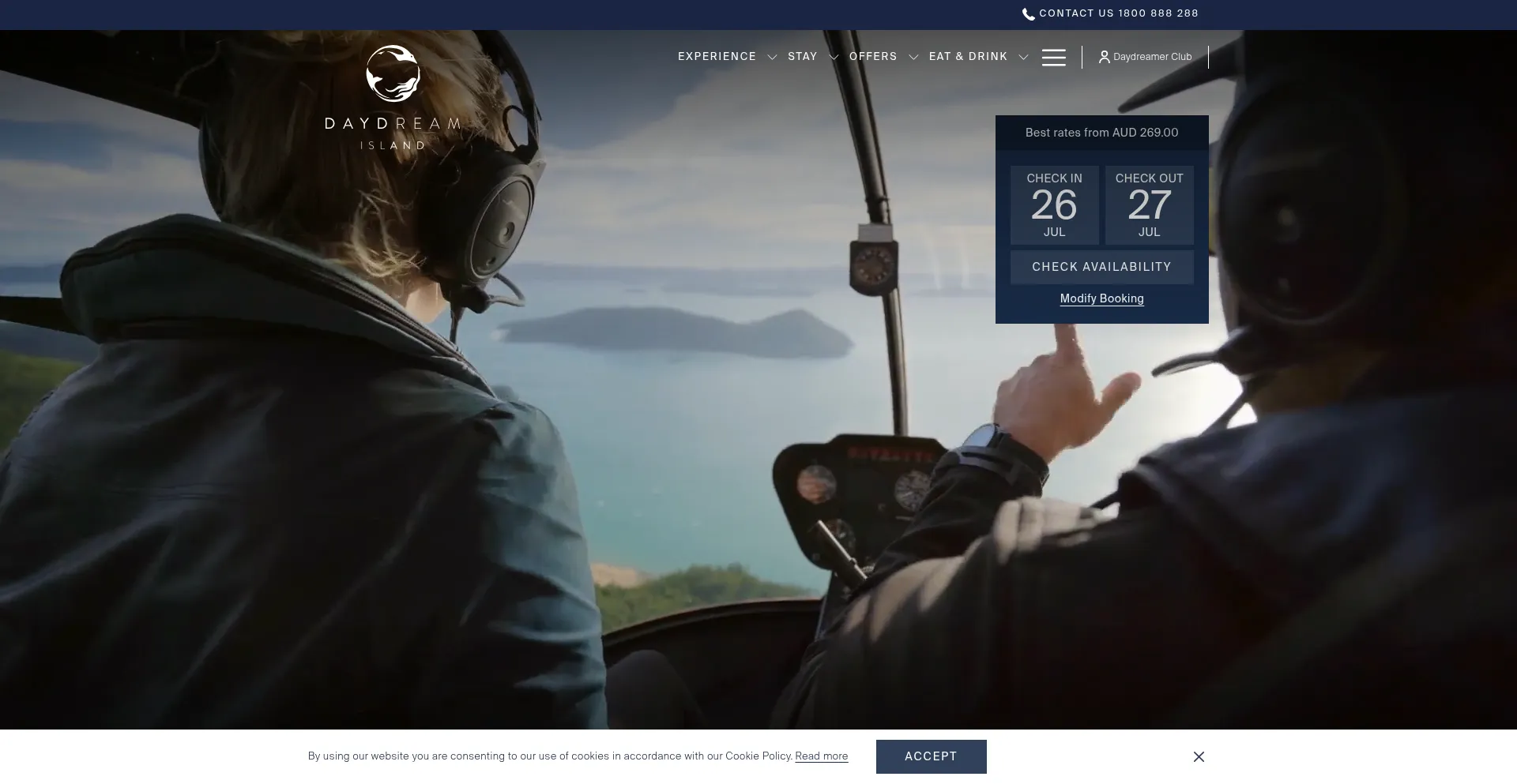 Website screenshot of Daydreamisland.com