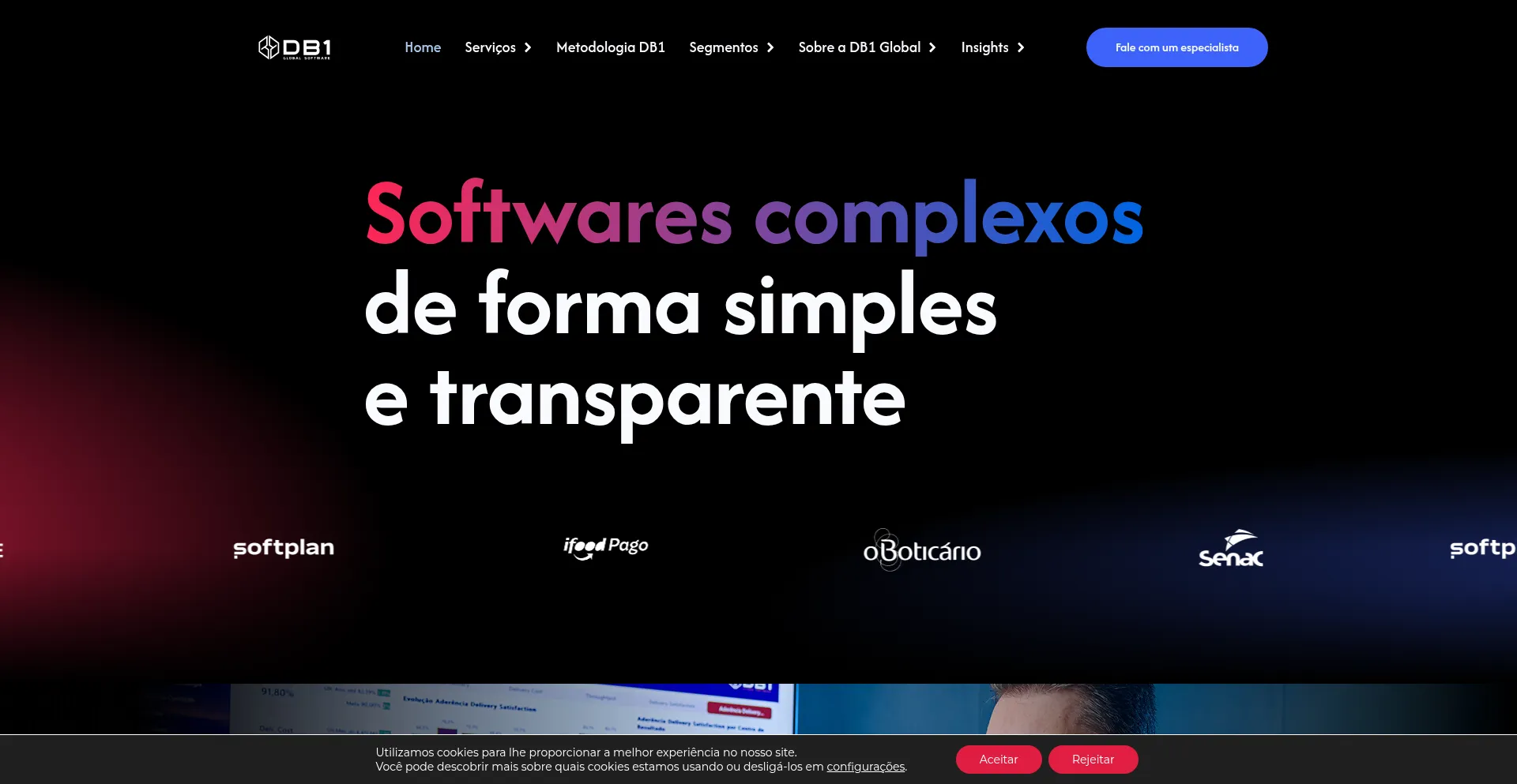 Website screenshot of Db1.com.br