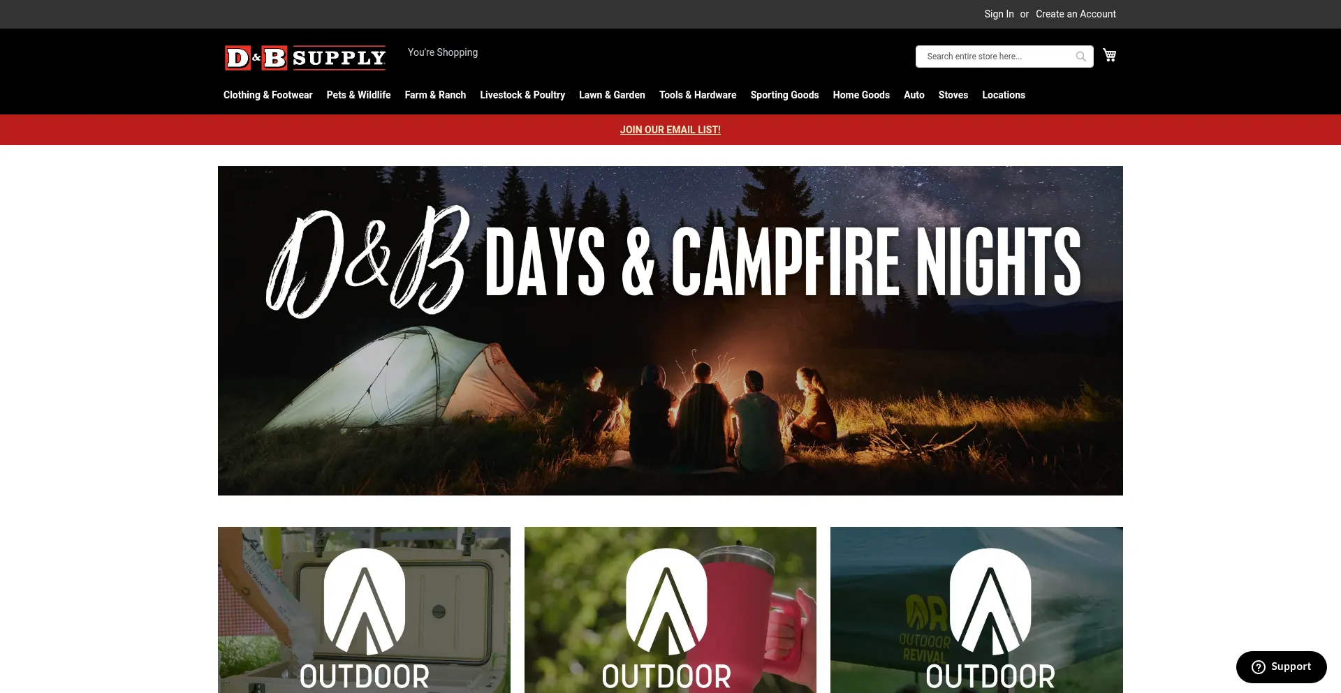 Website screenshot of Dbsupply.com