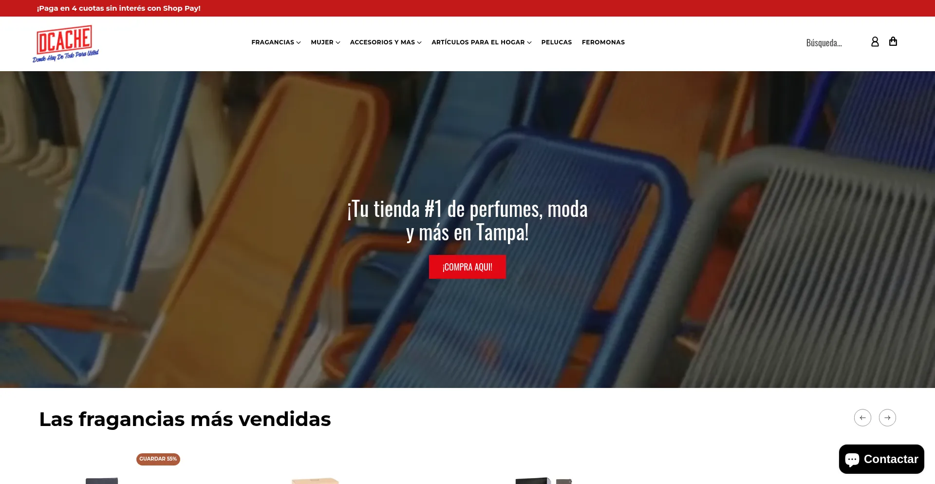 Website screenshot of Dcacheonline.com