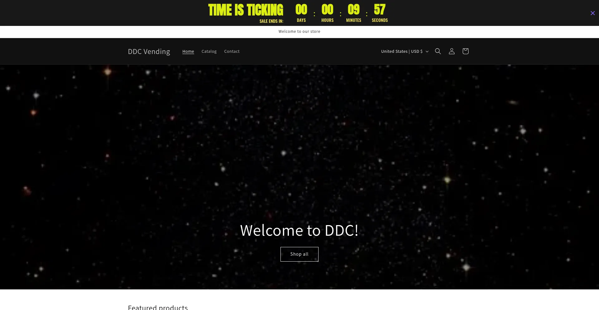Website screenshot of Ddcvending.com