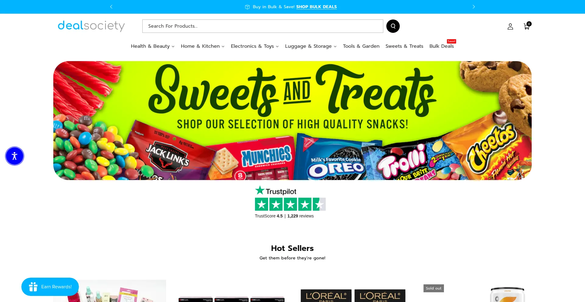 Website screenshot of Dealsociety.com