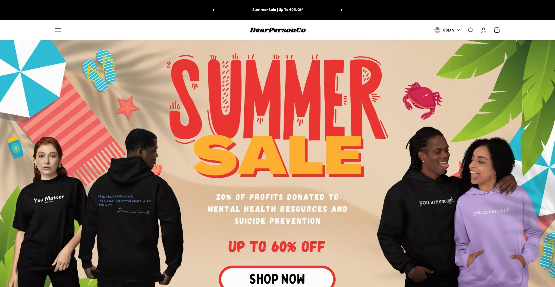 Website screenshot of Dearpersonco.com