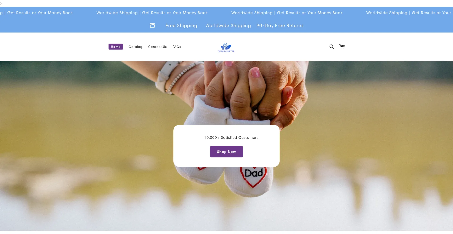 Website screenshot of Debarometer.com