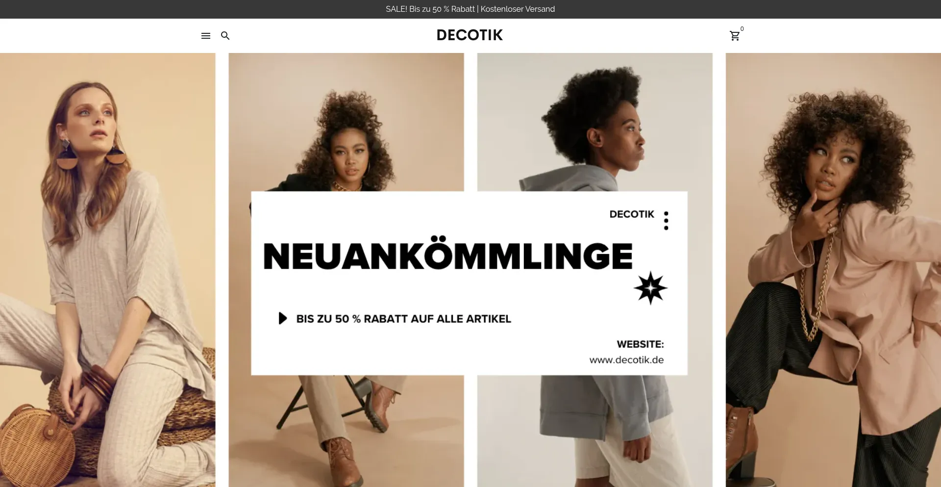 Website screenshot of Decotik.de