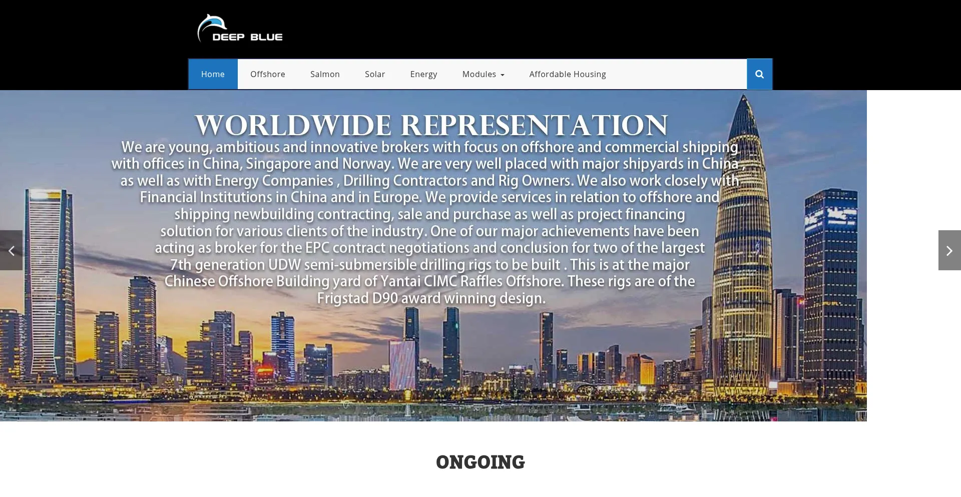 Website screenshot of Deepblue.cx