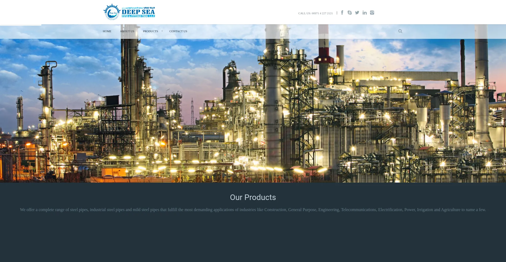 Website screenshot of Deepseadxb.com
