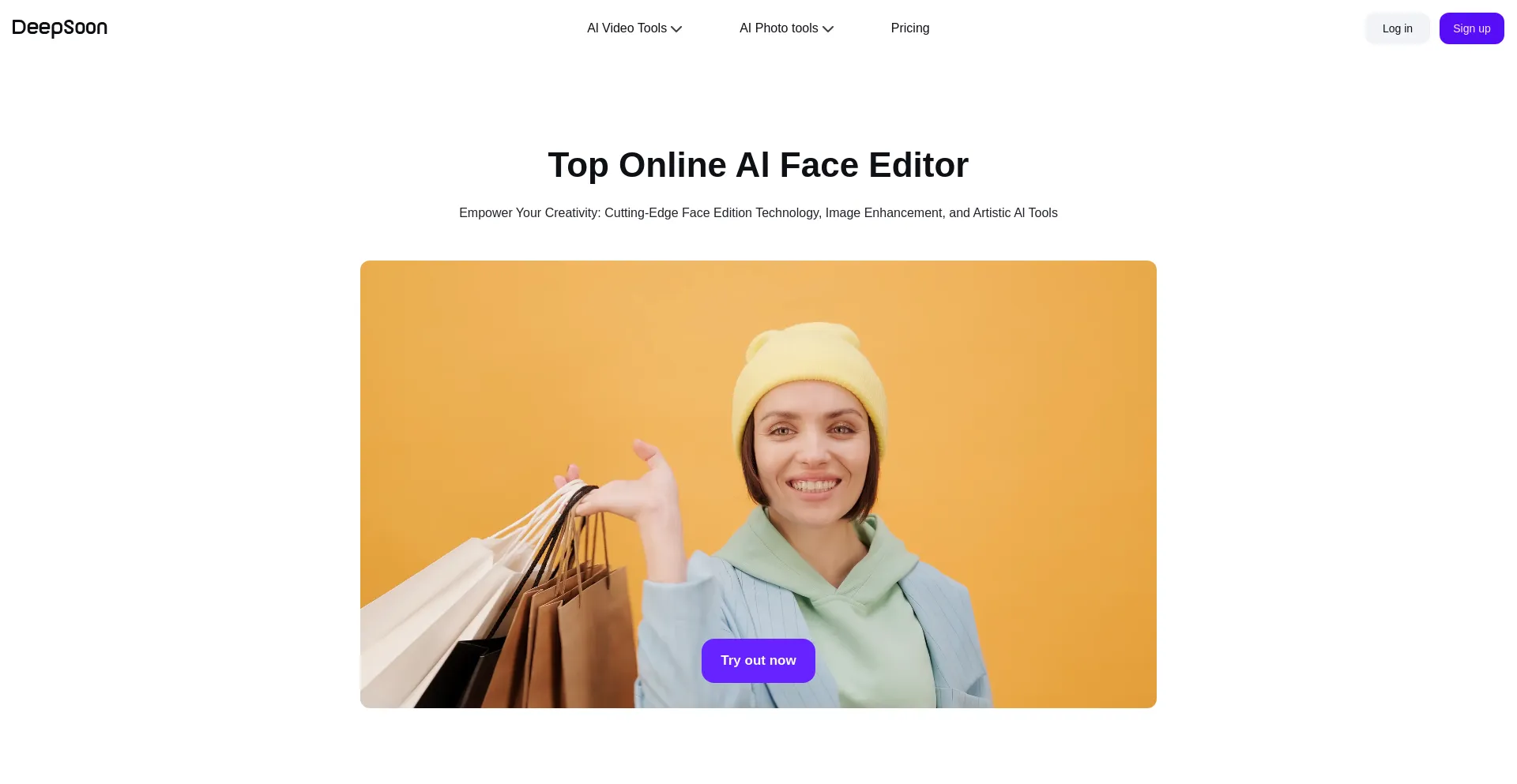 Website screenshot of Deepsoon.ai