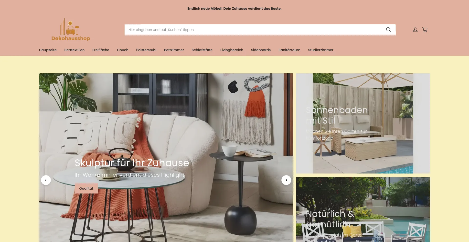 Website screenshot of Dekohausshop.com