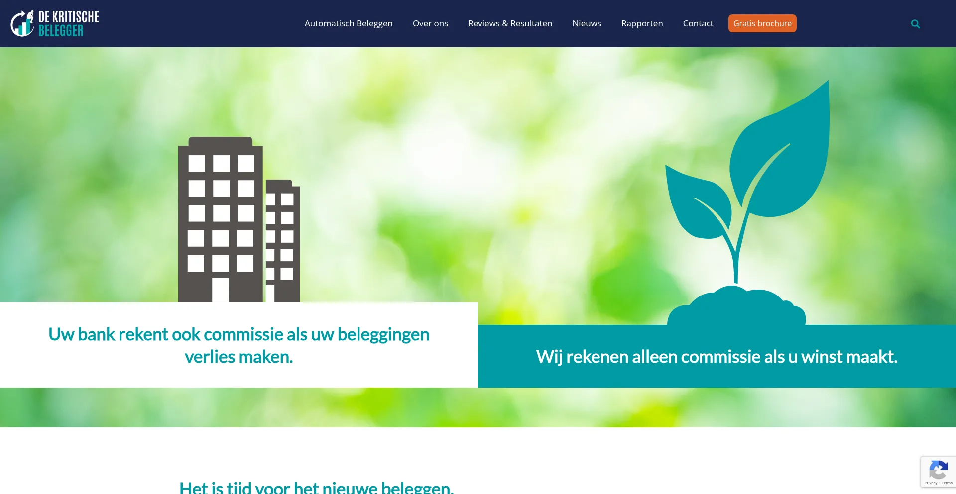 Website screenshot of Dekritischebelegger.nl