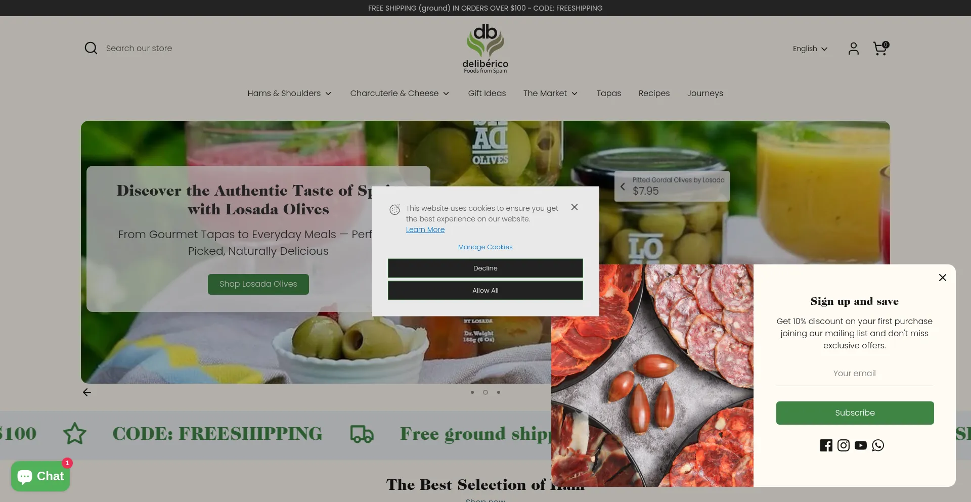 Website screenshot of Deliberico.us