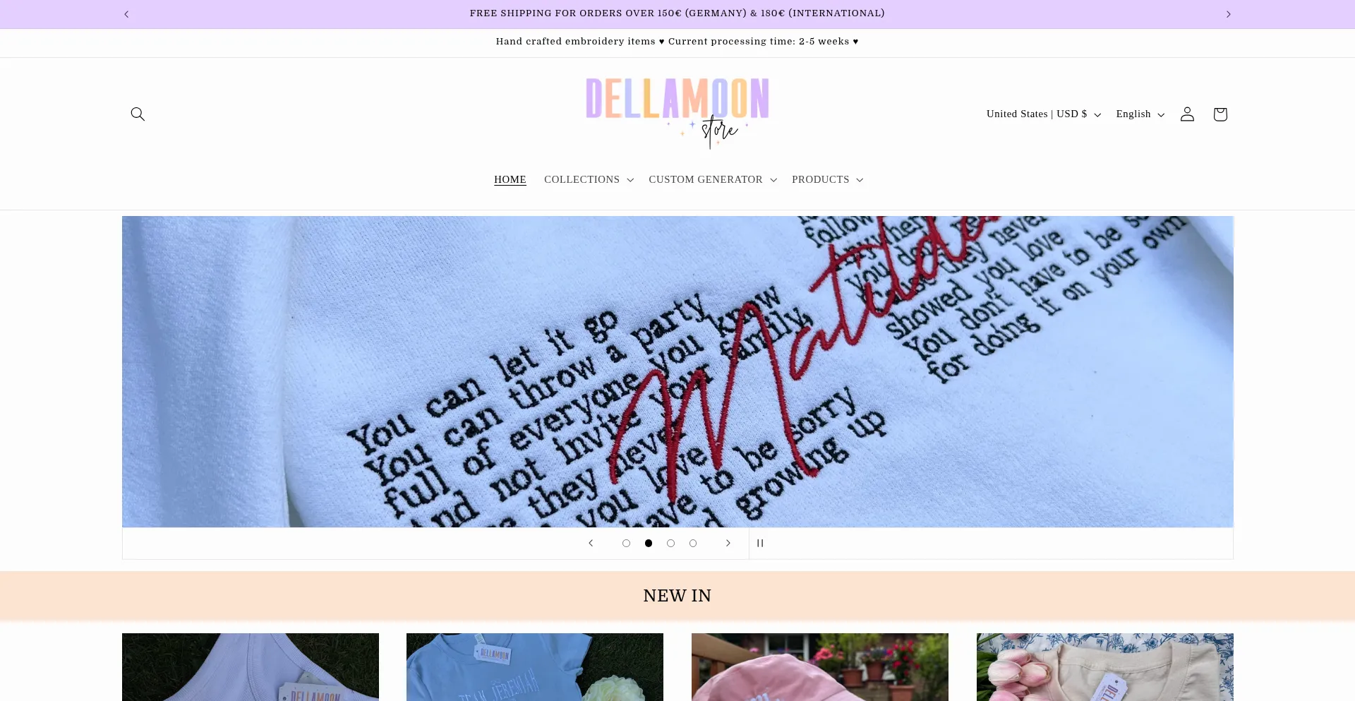 Dellamoonstore.com Screenshot
