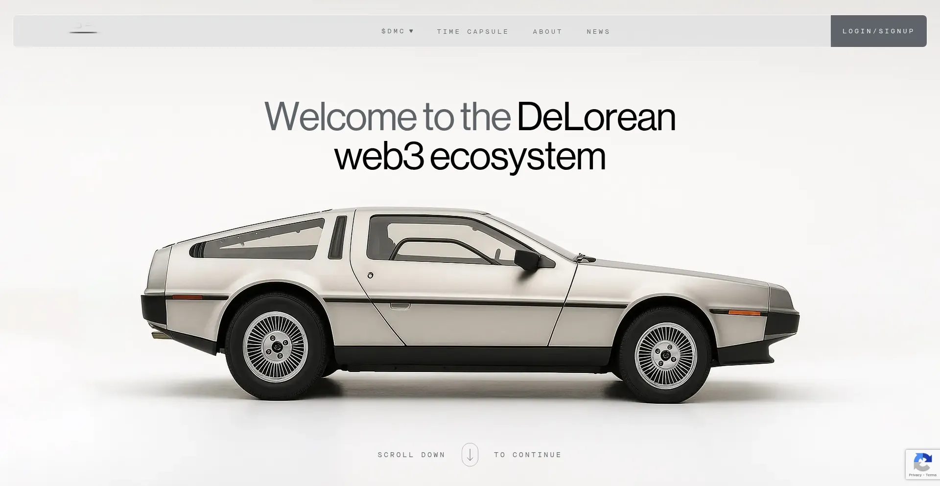 Website screenshot of Deloreanlabs.com