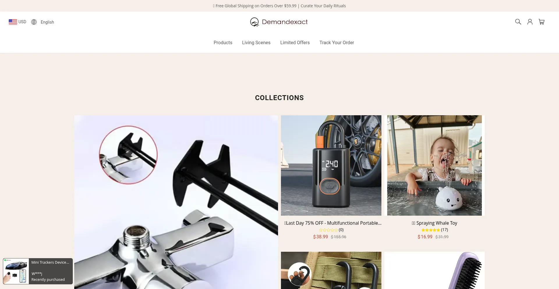 Website screenshot of Demandexact.com
