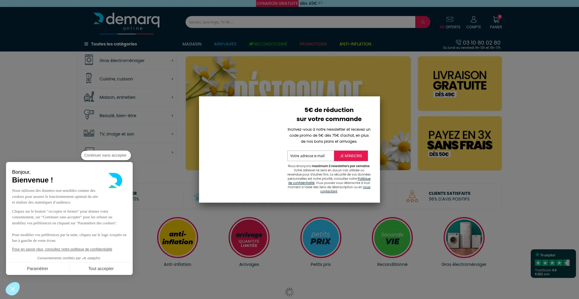 Website screenshot of Demarq-online.com