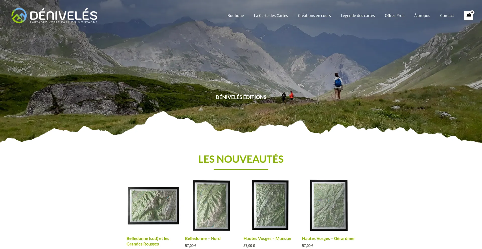 Website screenshot of Deniveles.fr