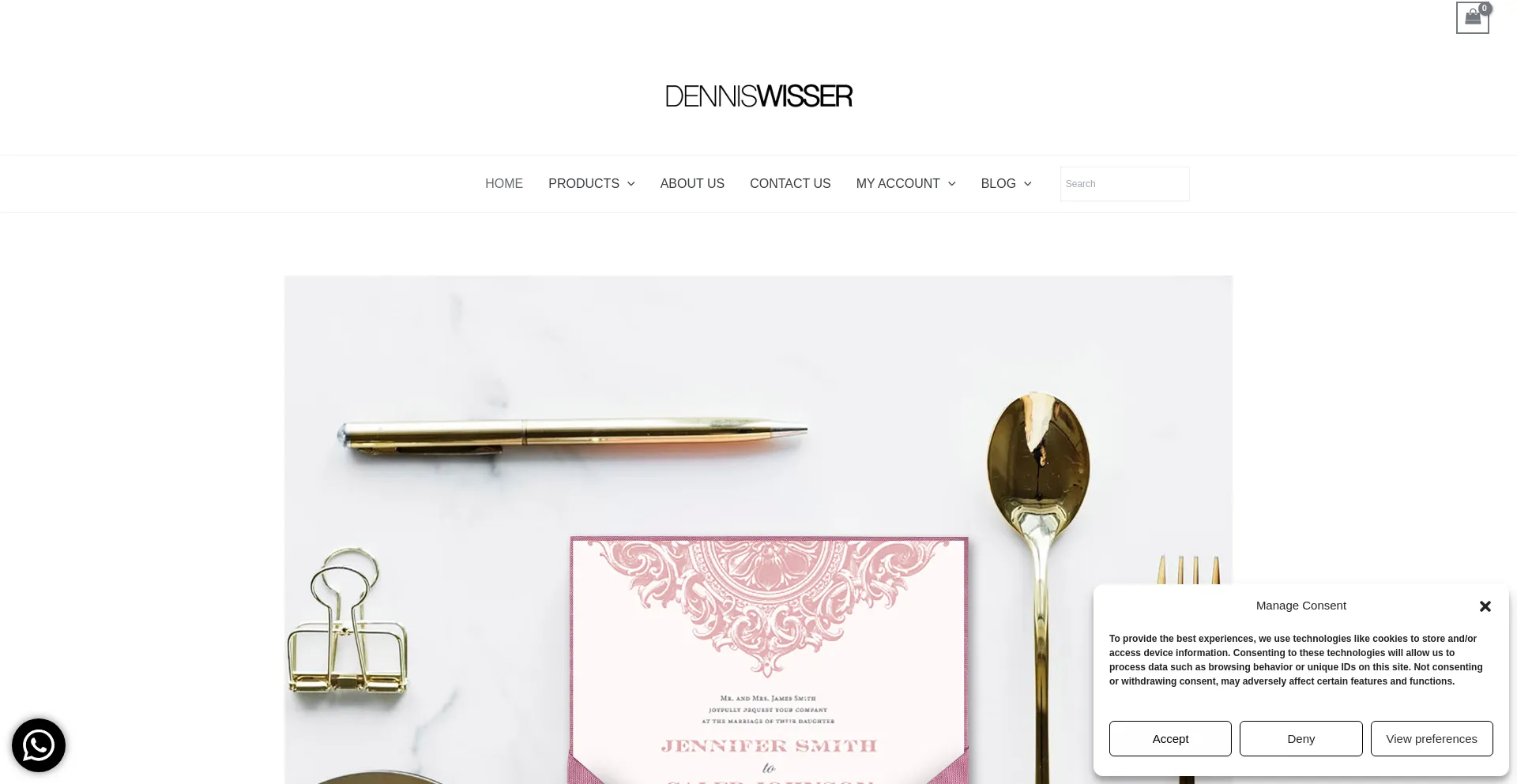 Website screenshot of Denniswisser.com