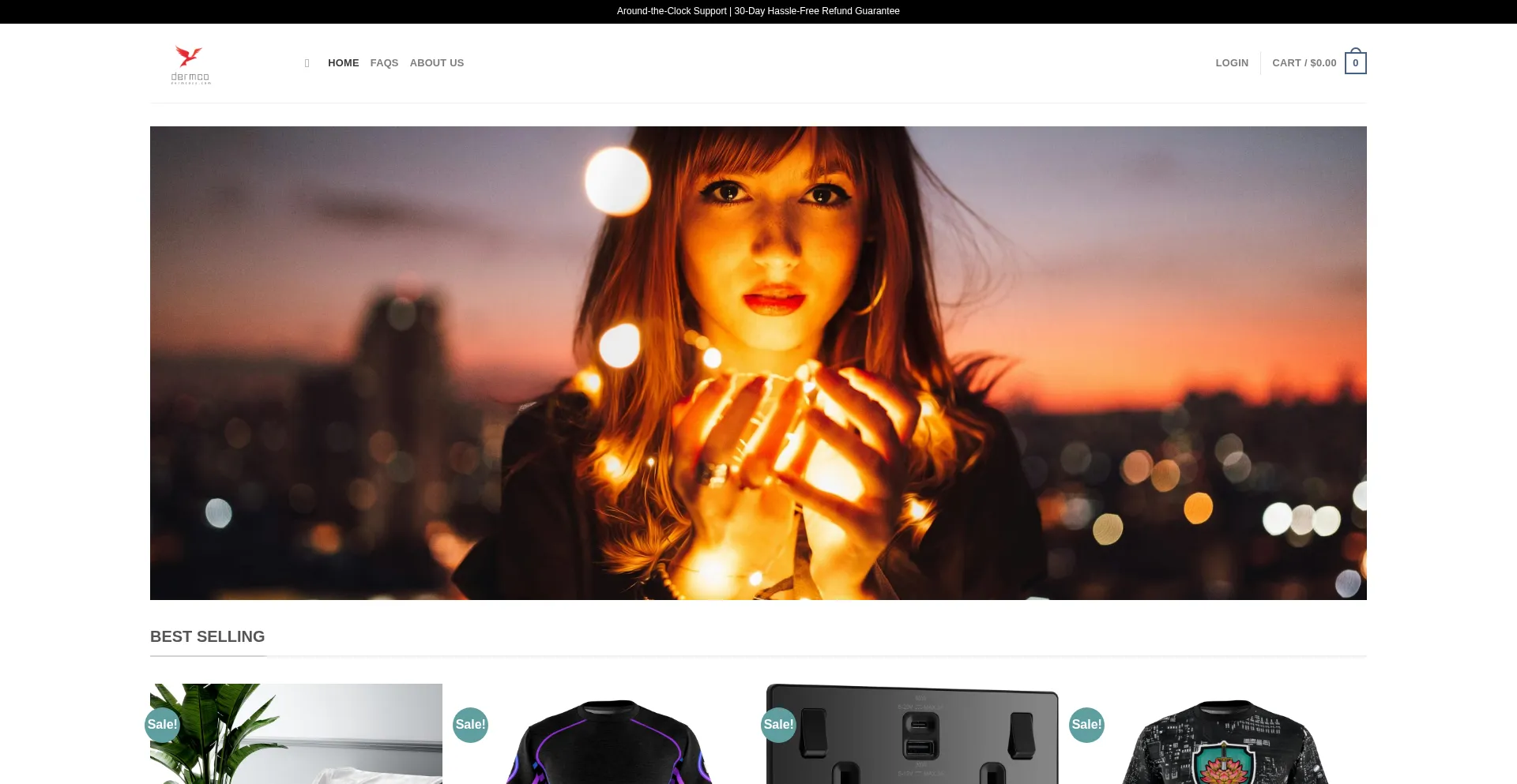 Website screenshot of Dermcozy.com