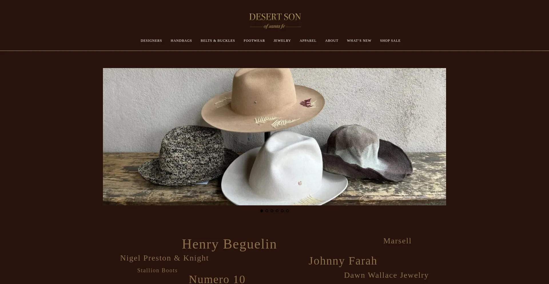 Website screenshot of Desertsonofsantafe.com