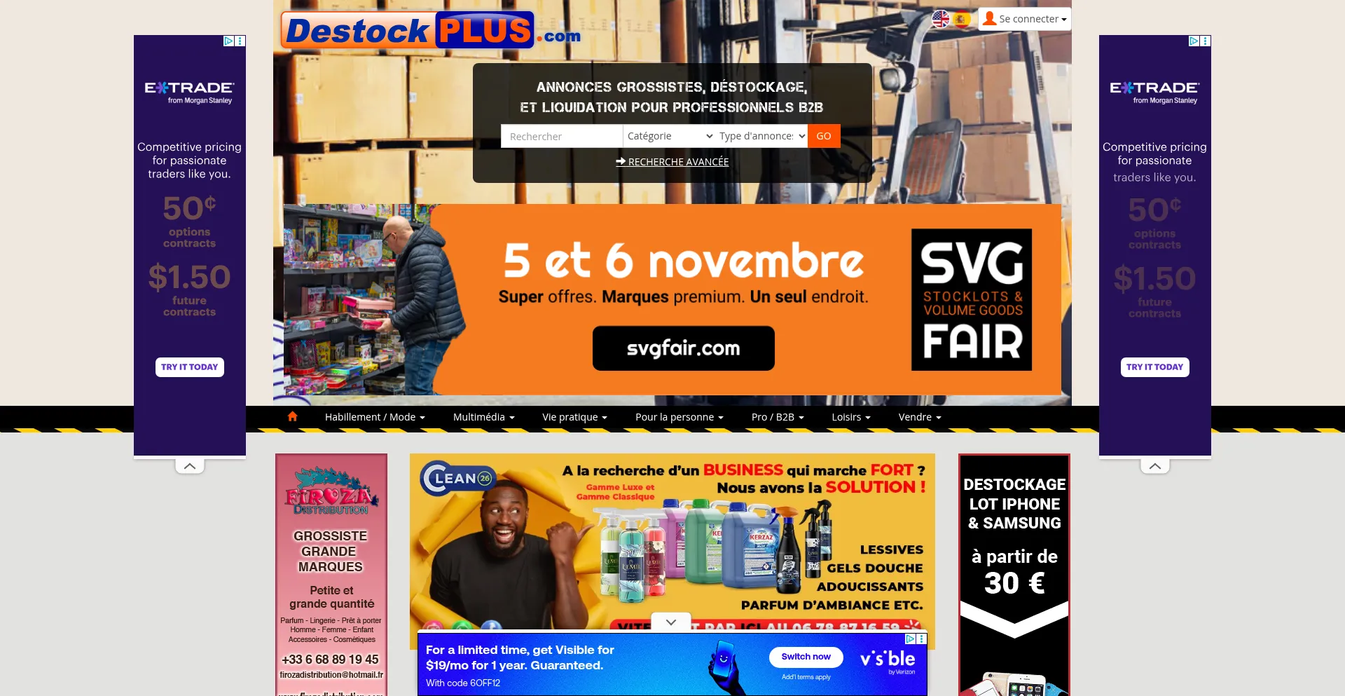 Destockplus.com Screenshot