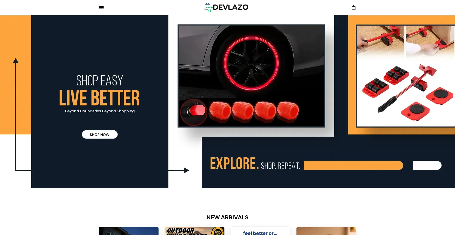 Website screenshot of Devlazo.com