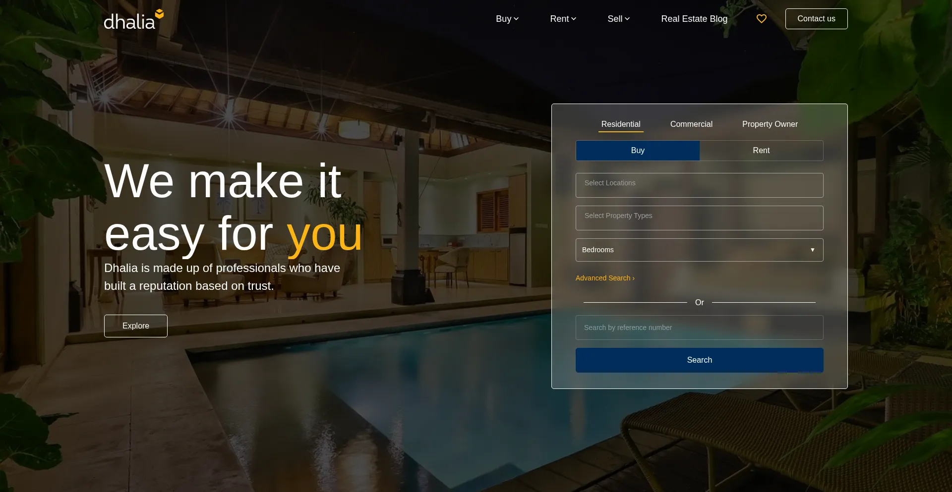 Dhalia.com Screenshot