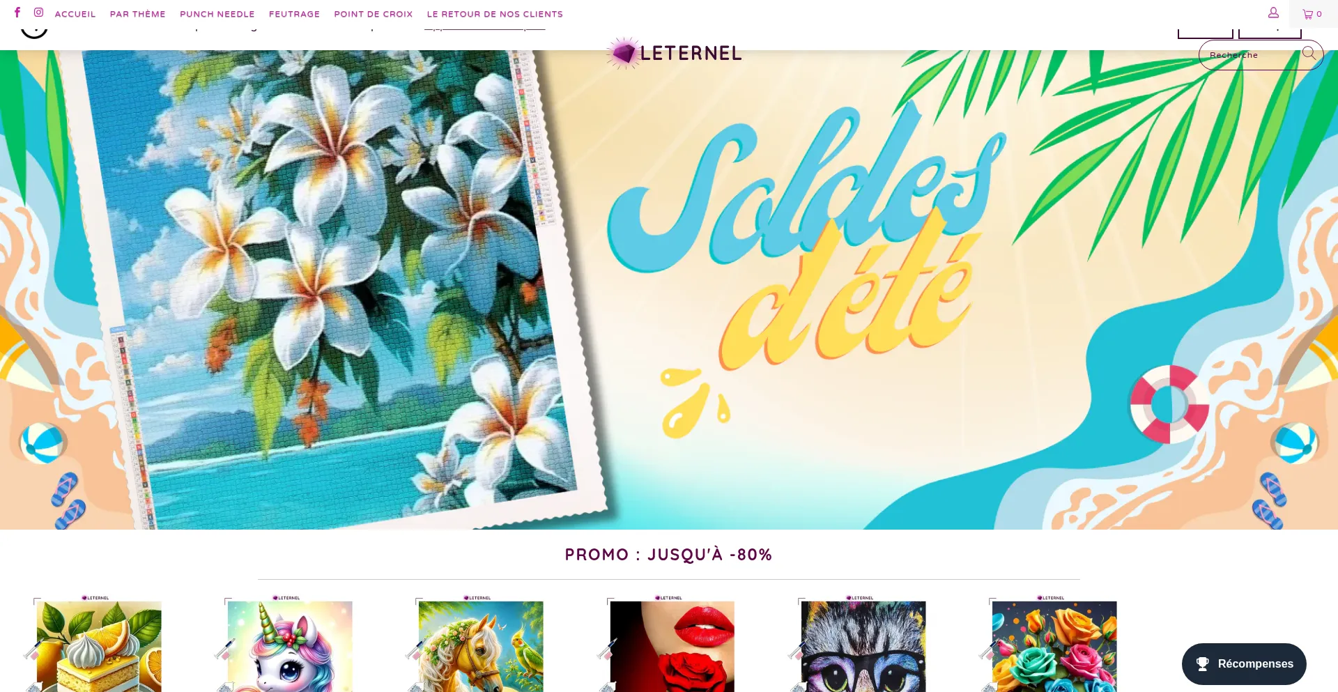 Website screenshot of Diamond-painting.fr