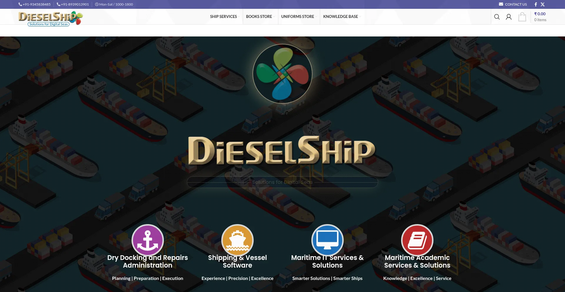 Website screenshot of Dieselship.com