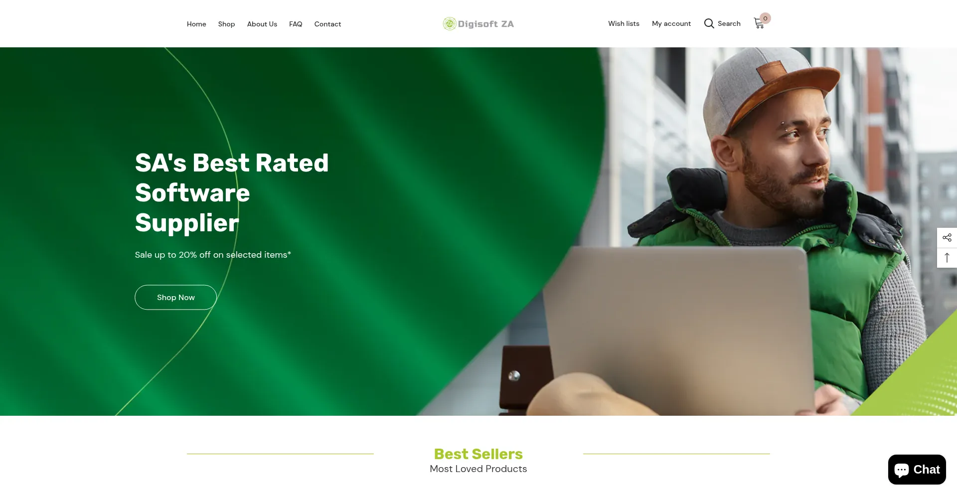 Website screenshot of Digisoft-za.store