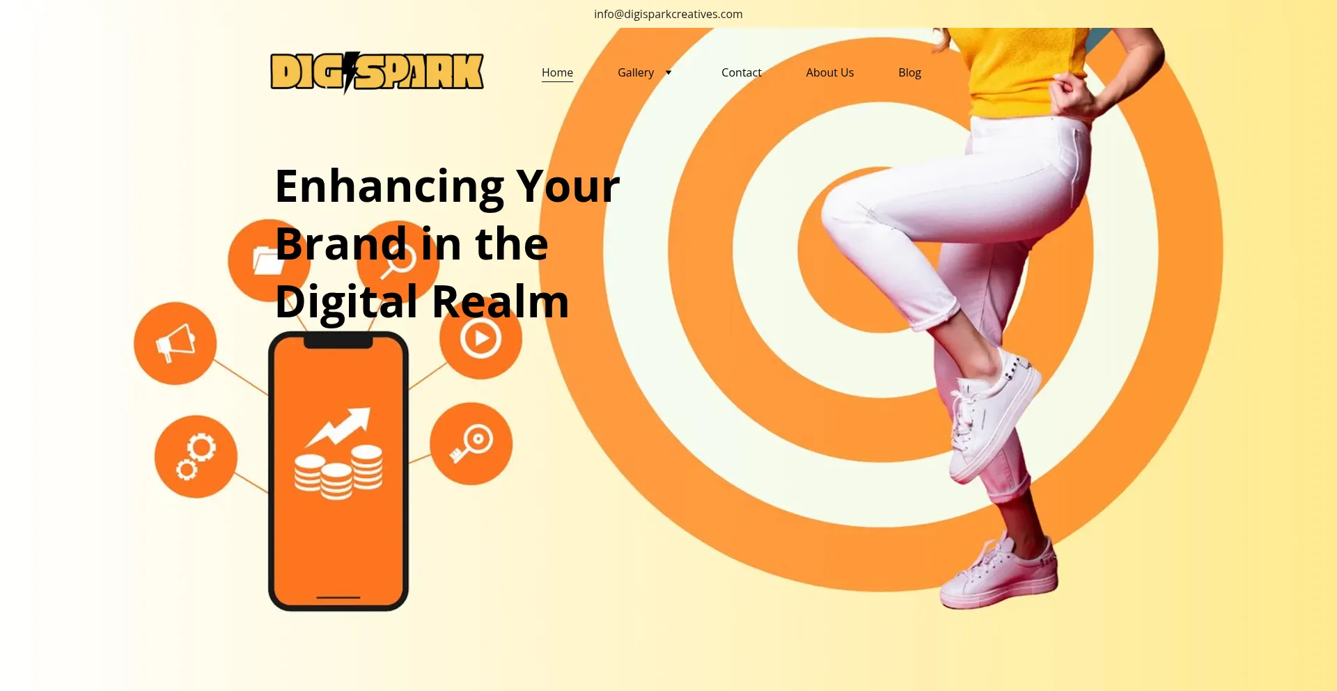 Website screenshot of Digisparkcreatives.com