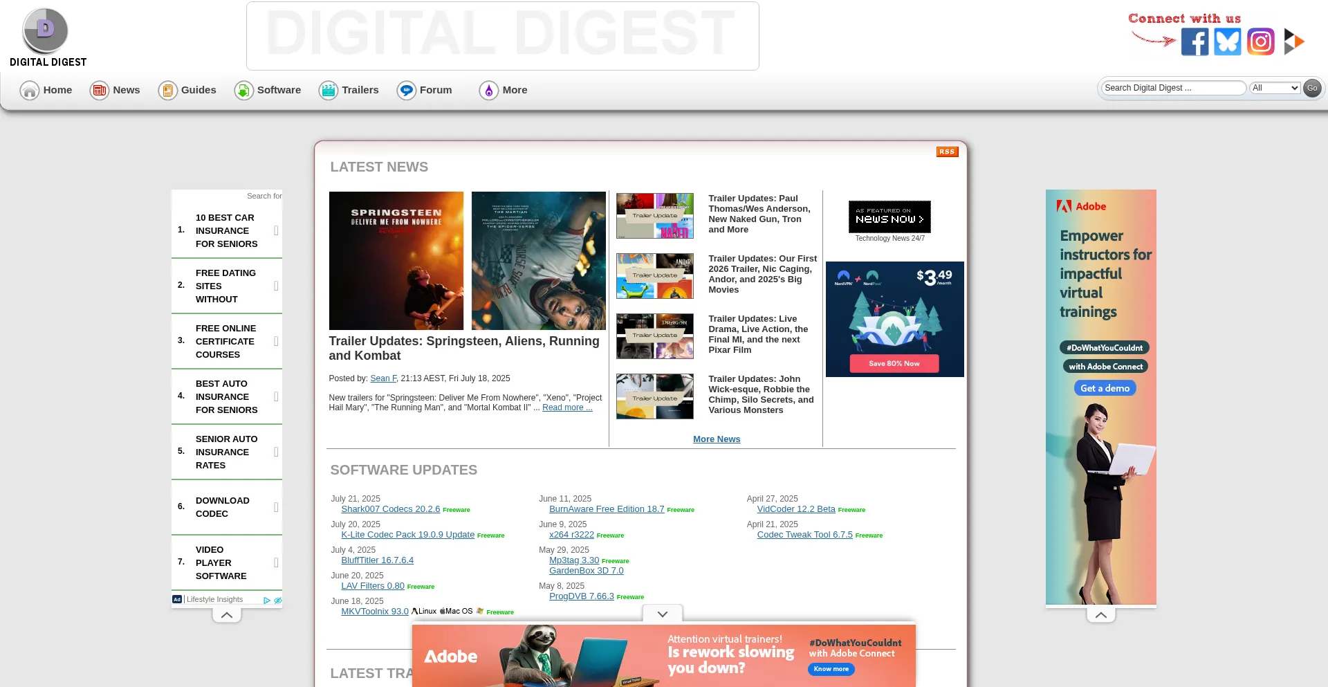 Website screenshot of Digital-digest.com
