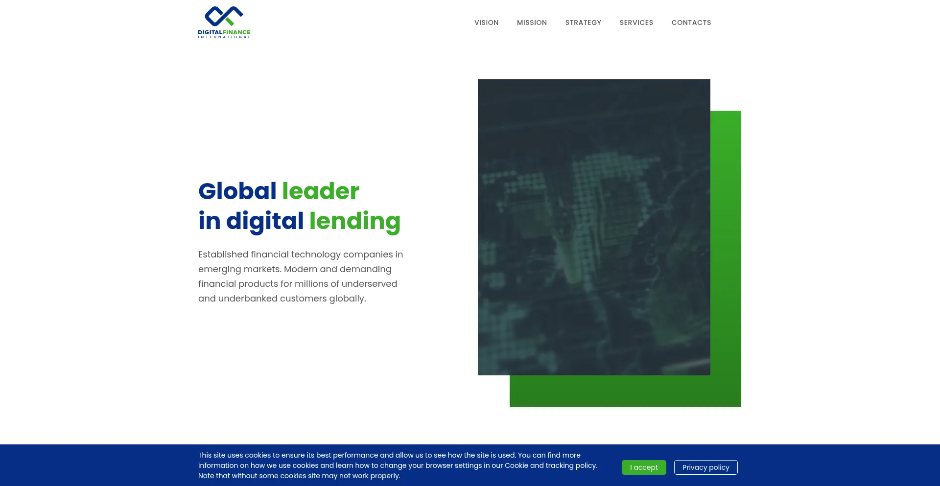 Website screenshot of Digitalfinance.com