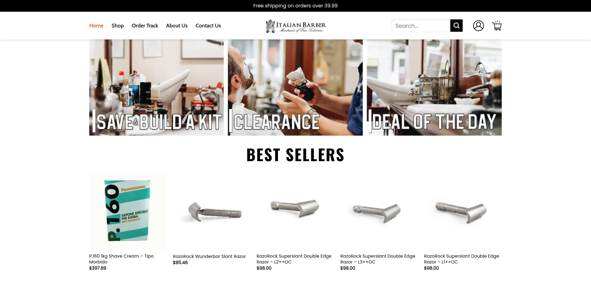 Website screenshot of Digitalitalianbarber.shop