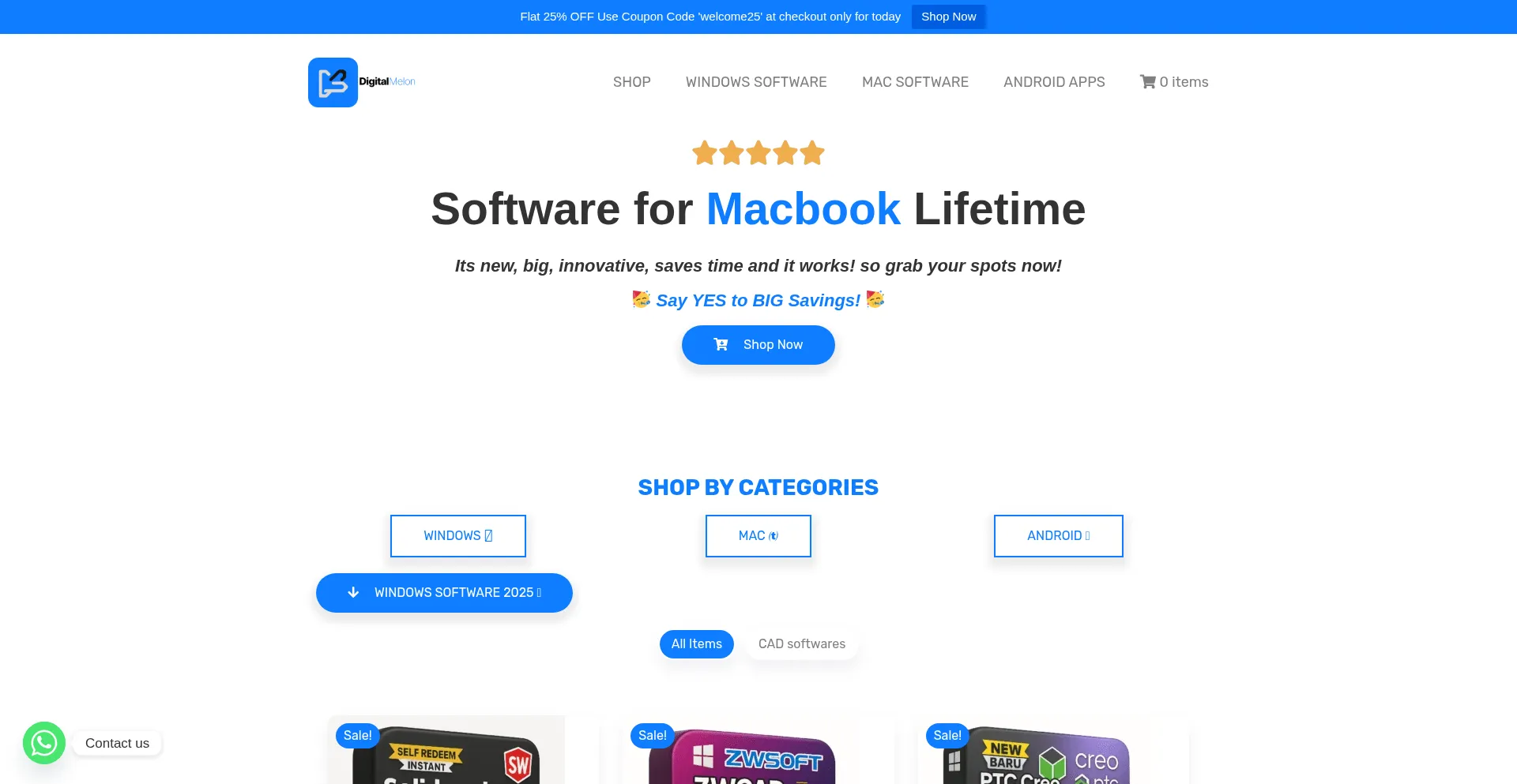 Website screenshot of Digitalmelon.in