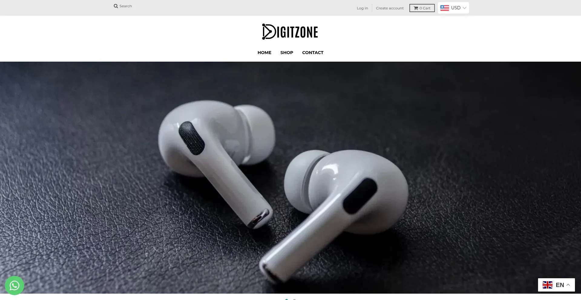 Website screenshot of Digitzone.in