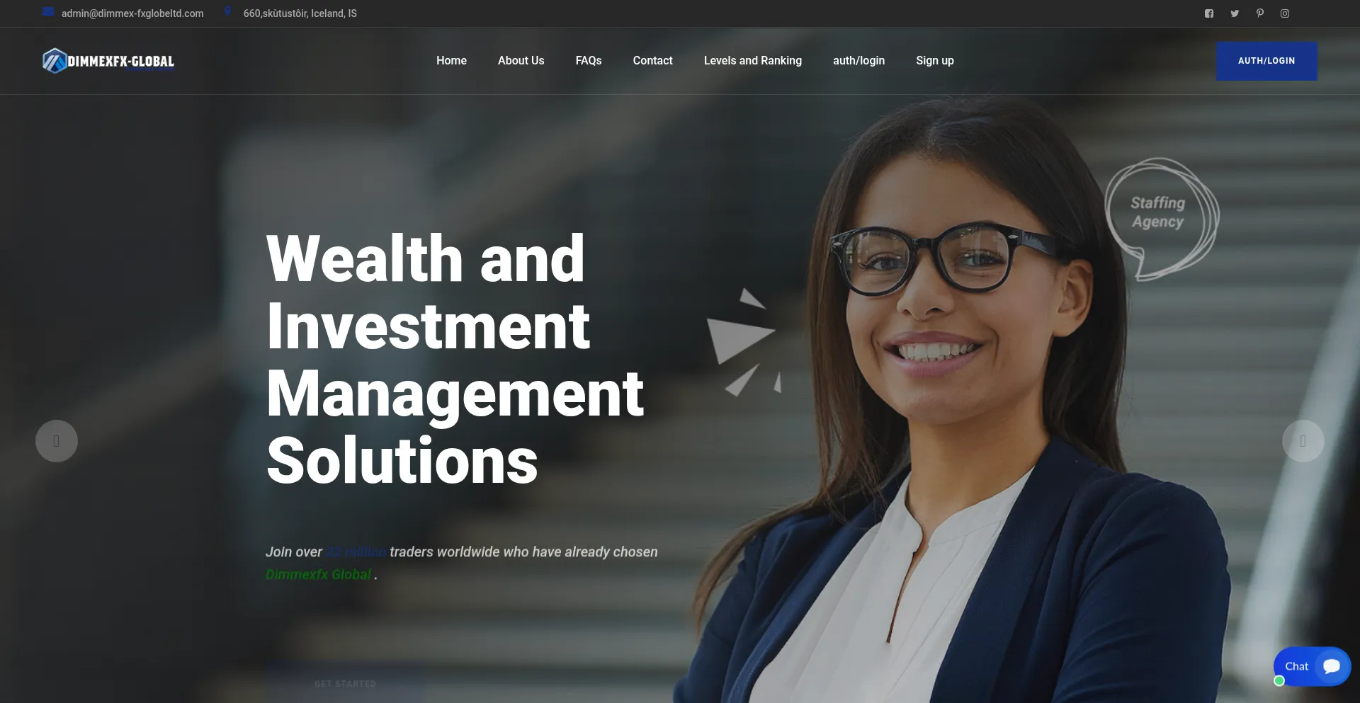 Website screenshot of Dimmex-fxglobeltd.com