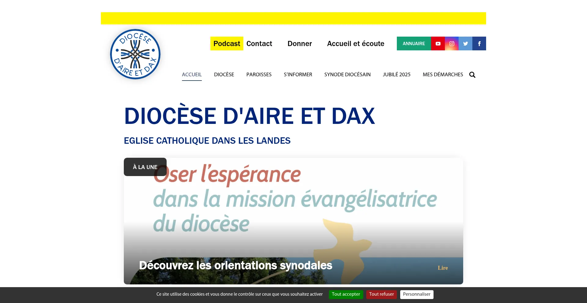 Diocese40.fr Screenshot