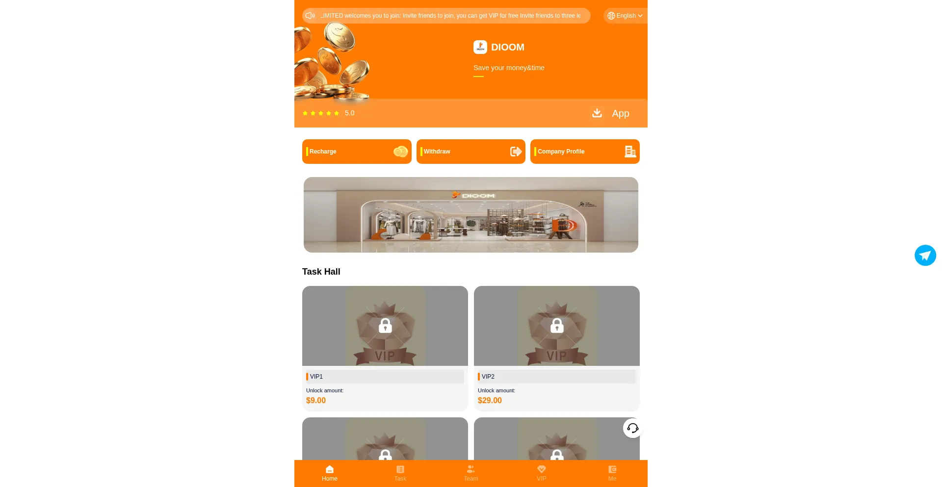 Website screenshot of Dioomltd.shop