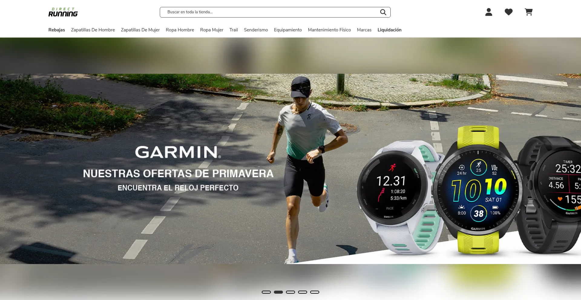 Website screenshot of Direct-running.es