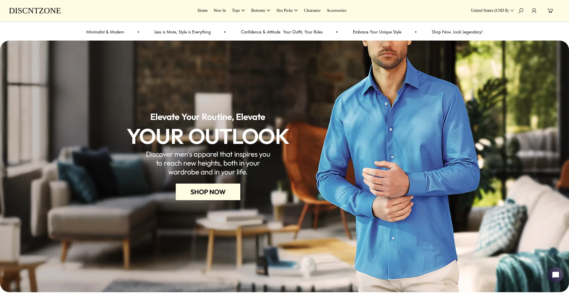 Website screenshot of Discntzone.com