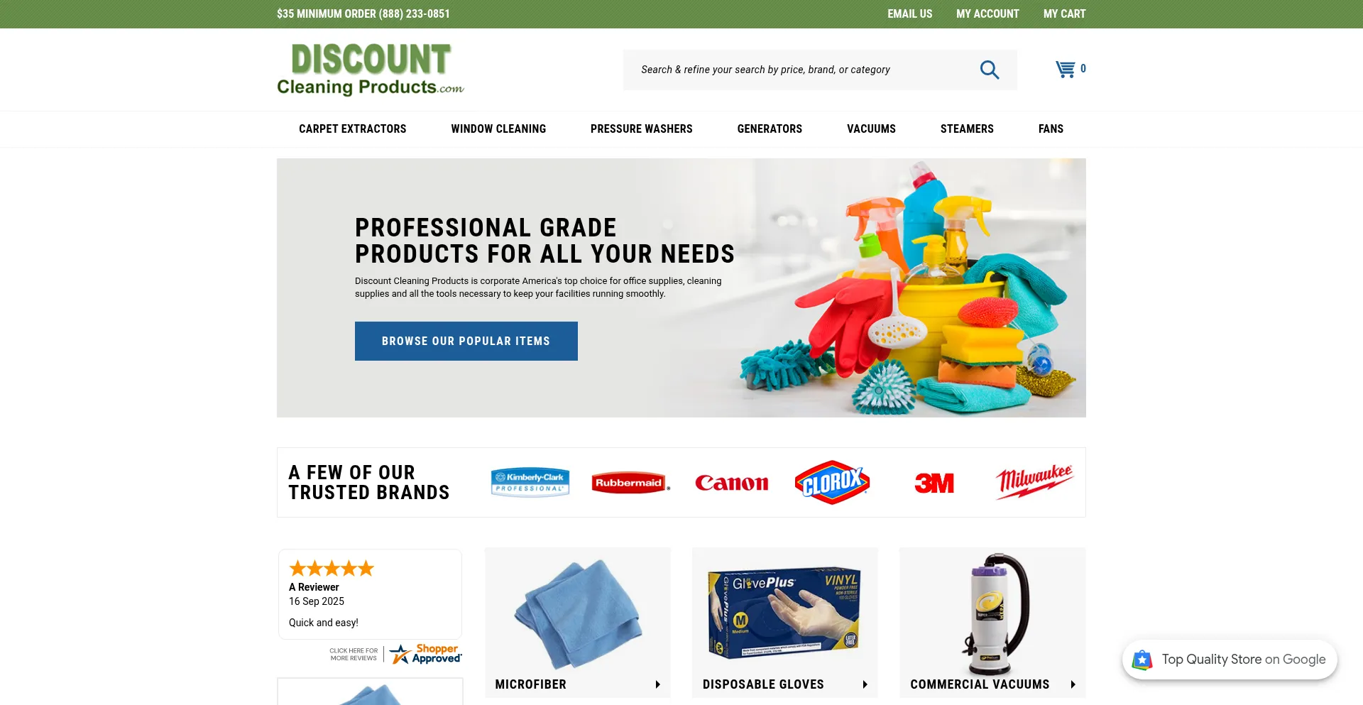 Discountcleaningproducts.com Screenshot
