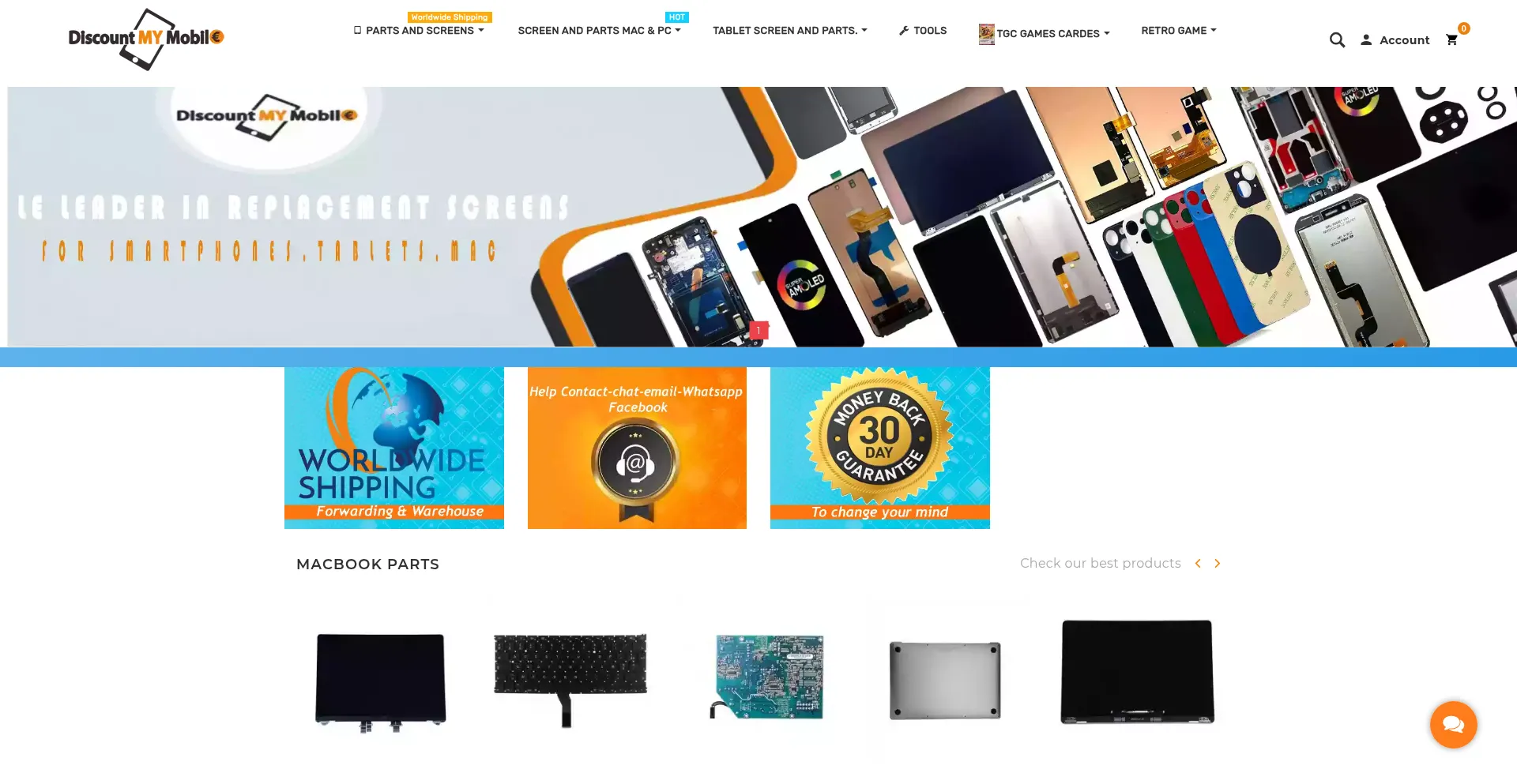 Website screenshot of Discountmymobile.com