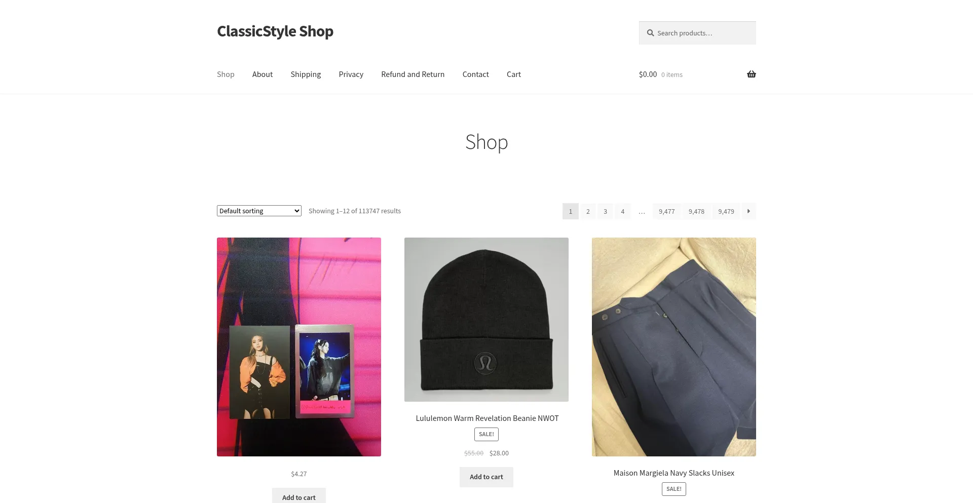 Website screenshot of Discountshoppingonline.xyz