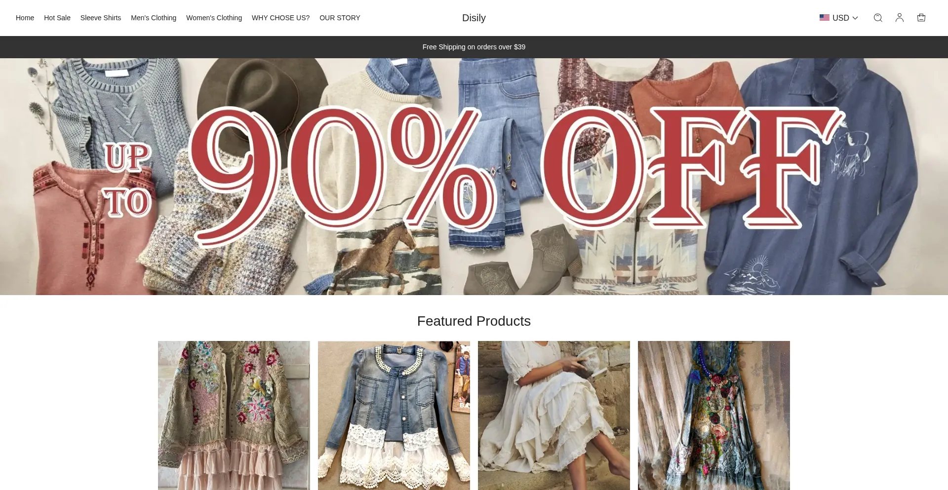 Website screenshot of Disily.com