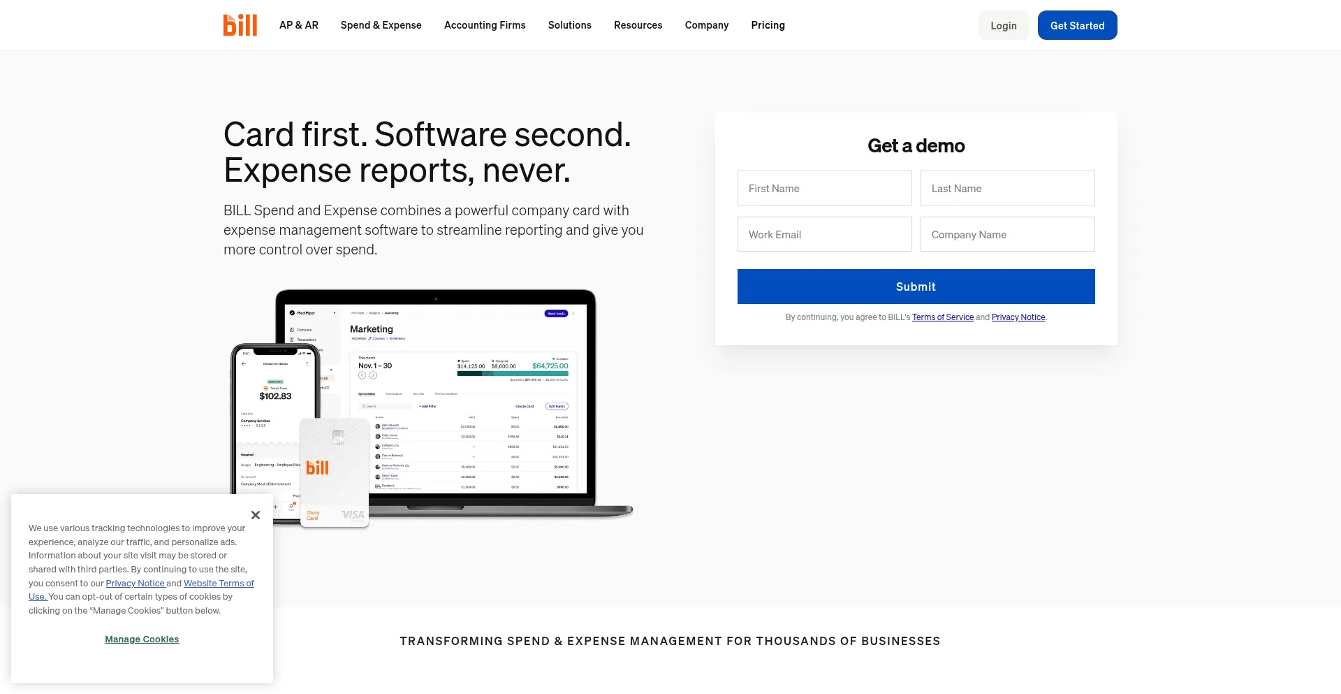 Website screenshot of Divvy.co