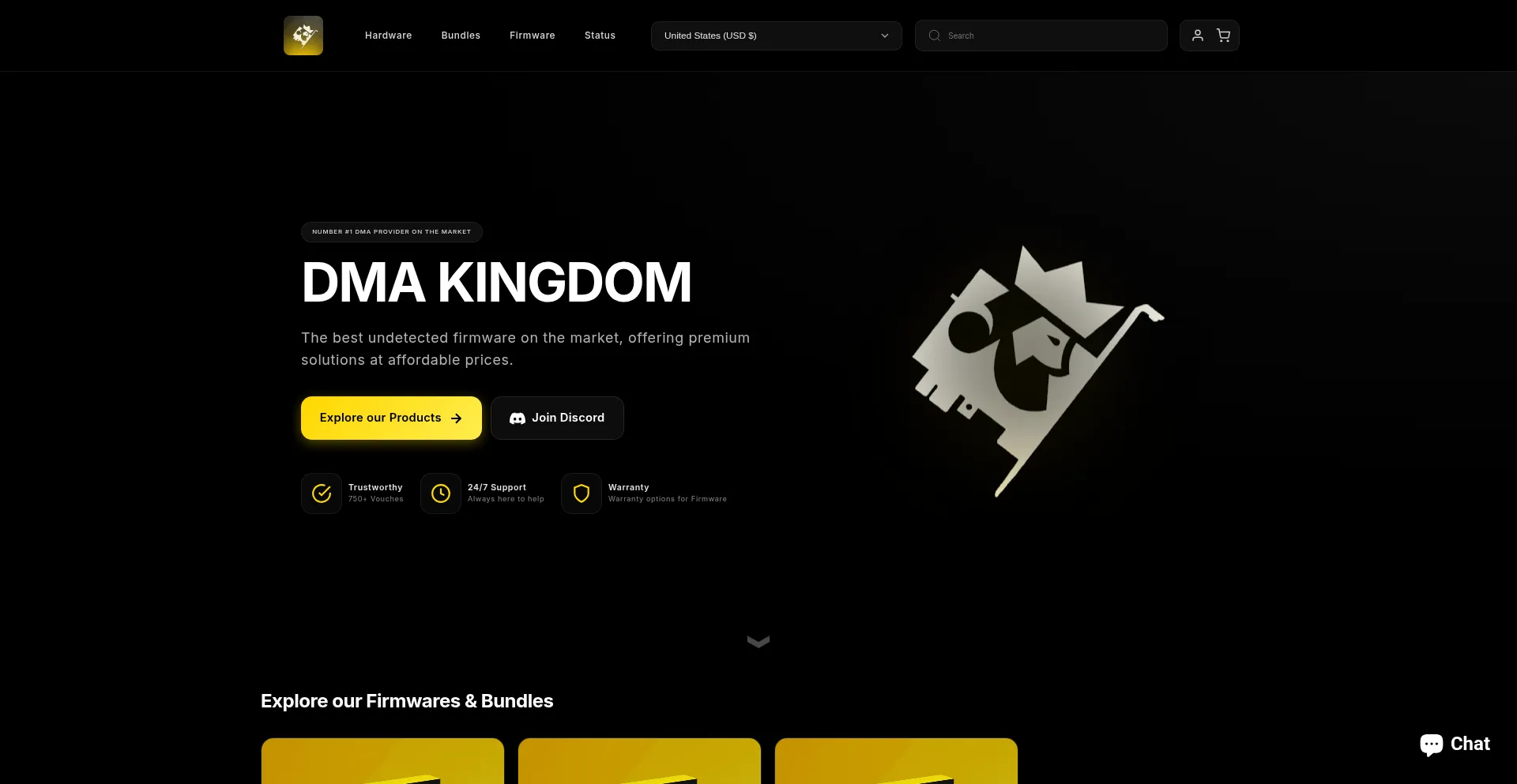 Website screenshot of Dmakingdom.net