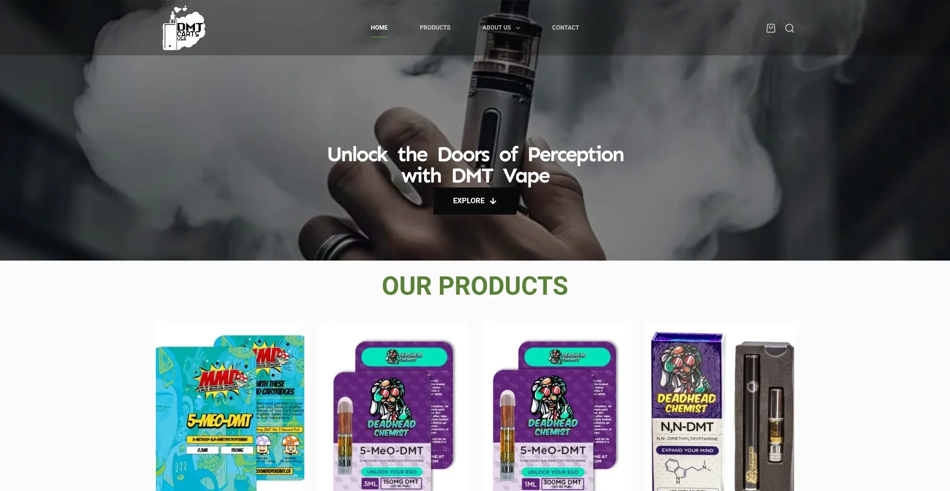 Website screenshot of Dmtcartusa.com